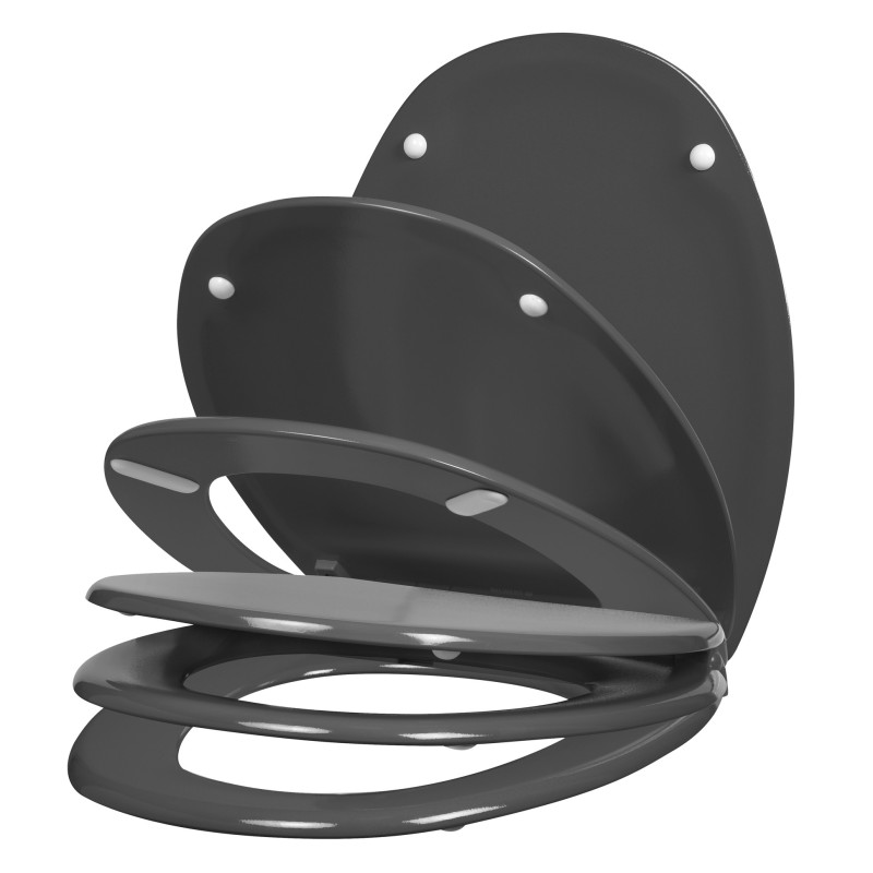 Abattant WC Serinity 2 Gris Anthracite – Confort & Style | ALLIBERT