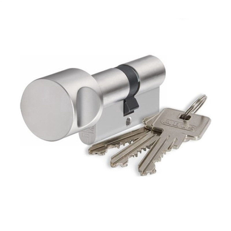 Cylindre de porte E60 avec bouton 30 x 30 mm ABUS