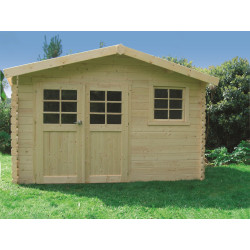 Abri de jardin en bois Chimay 28 mm 3,58 x 2,98 m | SOLID