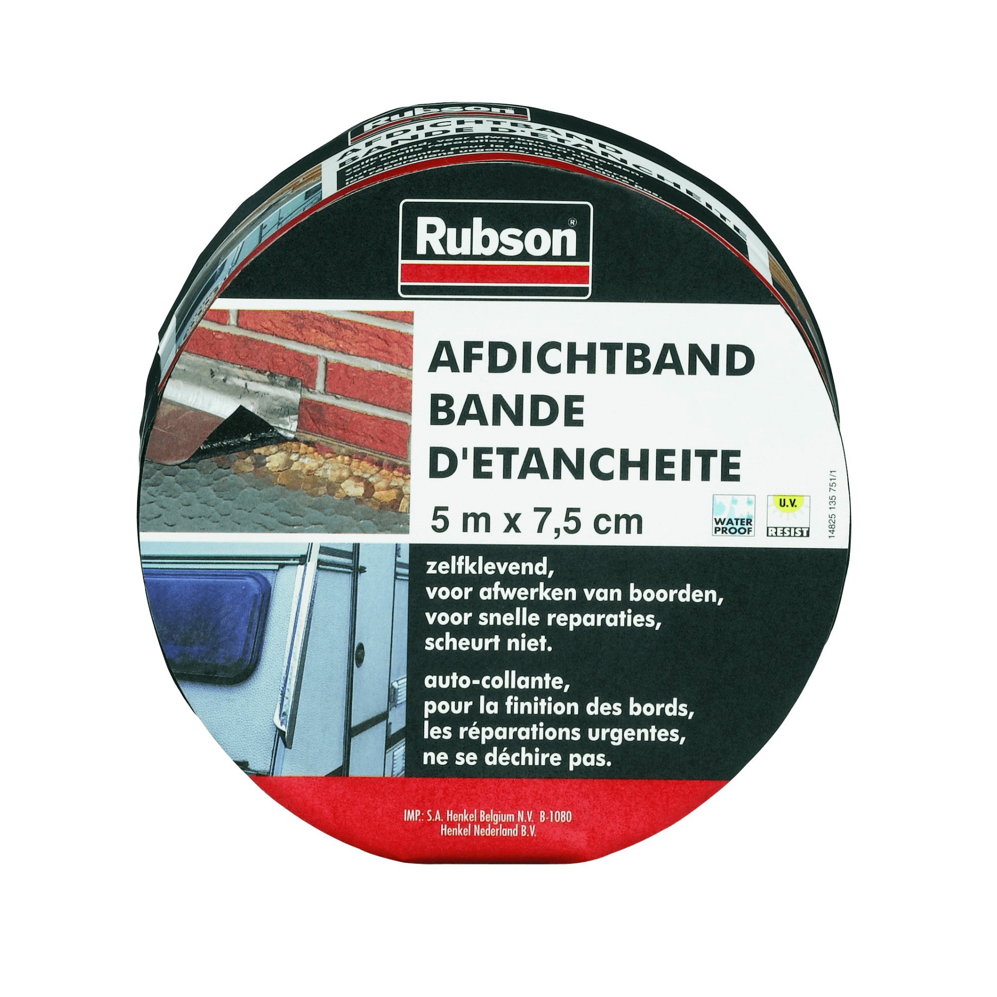 Bande D étanchéité Auto adhésive En Bitume Brico Depot Bande d'étanchéité autocollante 5 m x 7,5 cm RUBSON