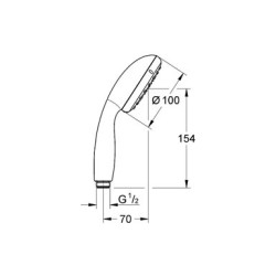 Douchette Vitalio Start 100 1 jet GROHE – Douche Confort | GROHE Douchette Vitalio Start 100 1 jet GROHE – Douche Confort | GROHE
