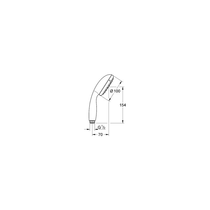 Douchette Vitalio Start 100 1 jet GROHE – Douche Confort | GROHE Douchette Vitalio Start 100 1 jet GROHE – Douche Confort | GROHE