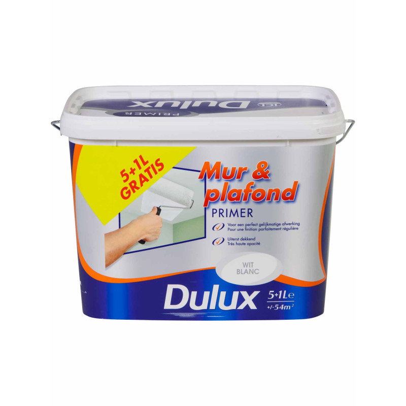 Primer murs et plafonds blanc 5 + 1 L DULUX