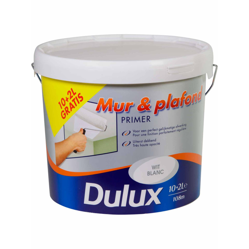 Primer murs et plafonds blanc 10 + 2 L DULUX