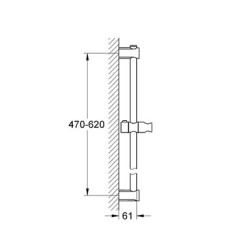 Barre de douche Vitalio Universal GROHE – Design chromé | GROHE Barre de douche Vitalio Universal GROHE – Design chromé | GROHE