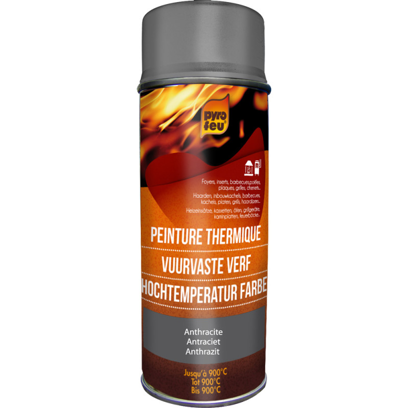 Peinture thermique anthracite 500 ml PYROFEU