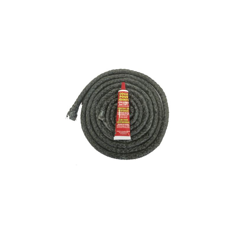 Promo Joint tresse noir rond ou plat pour insert de cheminée ou poêle chez  Provence Outillage