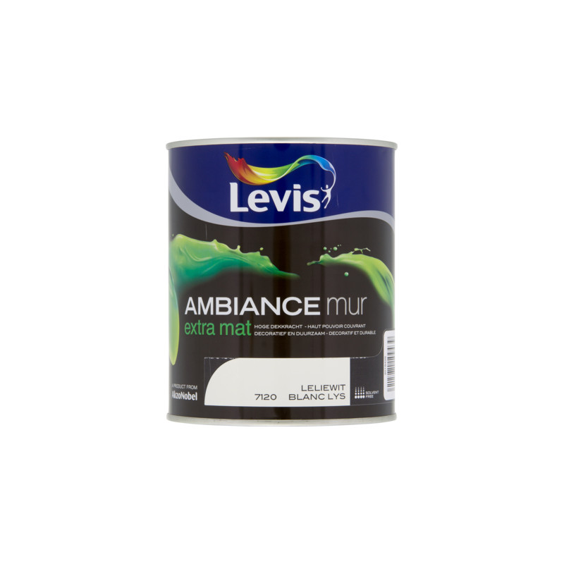 Peinture mur Ambiance Blanc Lys extra mat 1L LEVIS | LEVIS
 Peinture mur Ambiance Blanc Lys extra mat 1L LEVIS | LEVIS