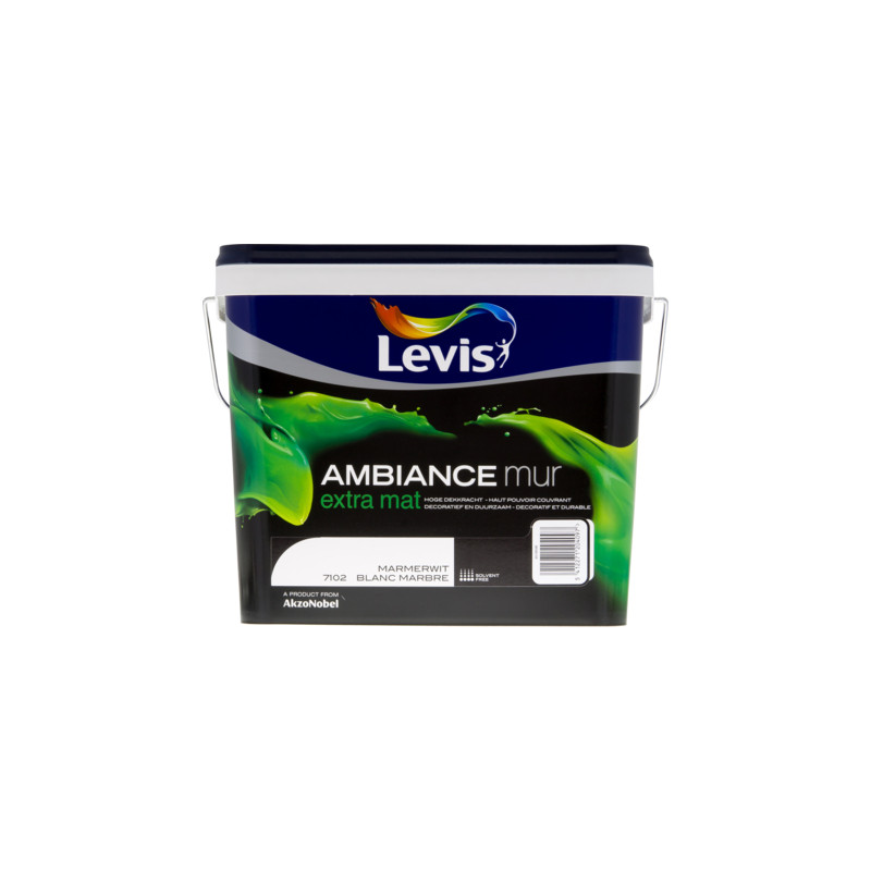 Peinture murale Ambiance Blanc marbre – Finition extra mate | LEVIS
