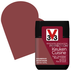 Peinture Rénovation Cuisine Rouge Exquis Satin V33 – Éclat & Durabilité | V33