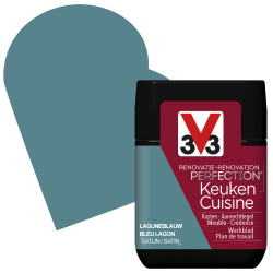 Peinture Rénovation Cuisine Bleu Lagon Satin V33 – Éclat Durable | V33