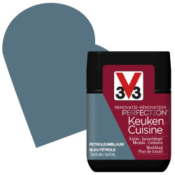 Peinture Rénovation Cuisine Bleu Pétrole Satin V33 – Facile à appliquer | V33