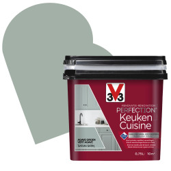 Peinture Rénovation Cuisine Vert Agave Satin 0,75L – Éclat Durable | V33