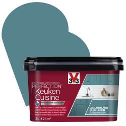 Peinture Rénovation Cuisine Bleu Lagon Satin V33 – Éclat Durable | V33