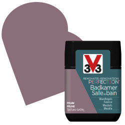 Peinture Rénovation Salle de Bain Prune Satin V33 – Facile à appliquer | V33
