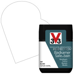Peinture Rénovation Salle de Bain Blanc Satin 0,75L V33 – Éclat Durable | V33