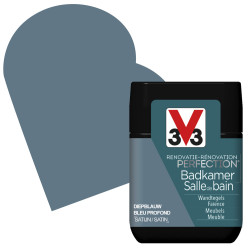 Peinture Salle de Bain Bleu Profond Satin 0,75L V33 – Rénovez Facilement | V33