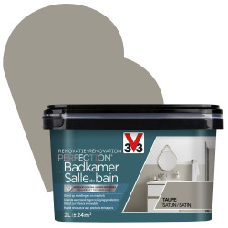 Peinture Rénovation Salle de Bain Taupe Satin V33 – Aspect Velouté | V33