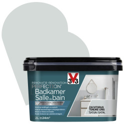 Peinture Rénovation Salle de Bain Tendre Gris Satin – Facile à appliquer | V33