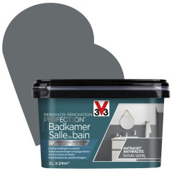 Peinture Rénovation SDB Anthracite Satin V33 – Aspect Pro | V33