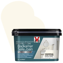 Peinture Rénovation Salle de Bain Rose Poudré Satin | V33