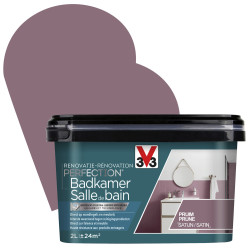 Peinture Rénovation Salle Bain Prune Satin V33 – Aspect Velouté | V33