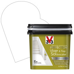 Peinture Sol & Escalier Blanc Satin 0,75L – Rénovation Facile | V33