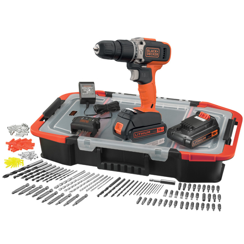 Perceuse à percussion sur batterie BCD003BAST-QW 18 V BLACK+DECKER