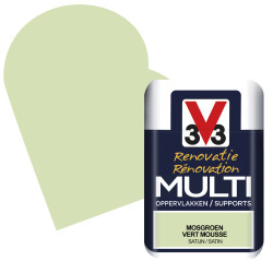 Peinture Rénovation V33 Vert Mousse Satin – Multi-supports | V33