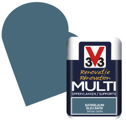 Peinture Rénovation Bleu Batik Satin V33 – Multi-supports | V33