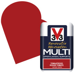 Peinture Rénovation V33 Rouge Tomate – Multi-supports Satin | V33