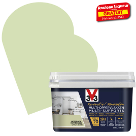 Peinture de rénovation multi-supports Vert Mousse satin 0,5 L V33