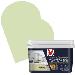 Peinture de rénovation multi-supports Vert Mousse satin 0,5 L V33