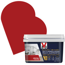 Peinture Rénovation Rouge Tomate Satin V33 – Multi-supports | V33