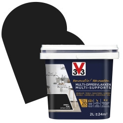 Peinture Rénovation Noir Satin V33 – Multi-supports | V33