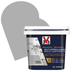 Peinture Rénovation Gris Lune Satin – Multi-supports | V33