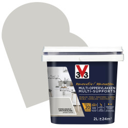 Peinture Rénovation V33 Gris Porcelaine Satin – Multi-supports | V33