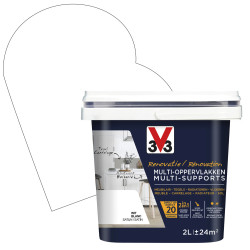 Peinture Rénovation Blanc Satin V33 – Multi-supports | V33