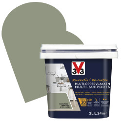 Peinture Rénovation Vert Kaki Satin V33 – Multi-supports | V33
