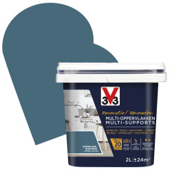 Peinture Rénovation Bleu Batik Satin V33 – Multi-supports | V33