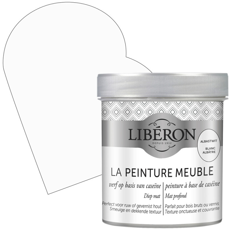 Peinture pour meubles à base de caséine Blanc Albâtre 0,5 L LIBERON