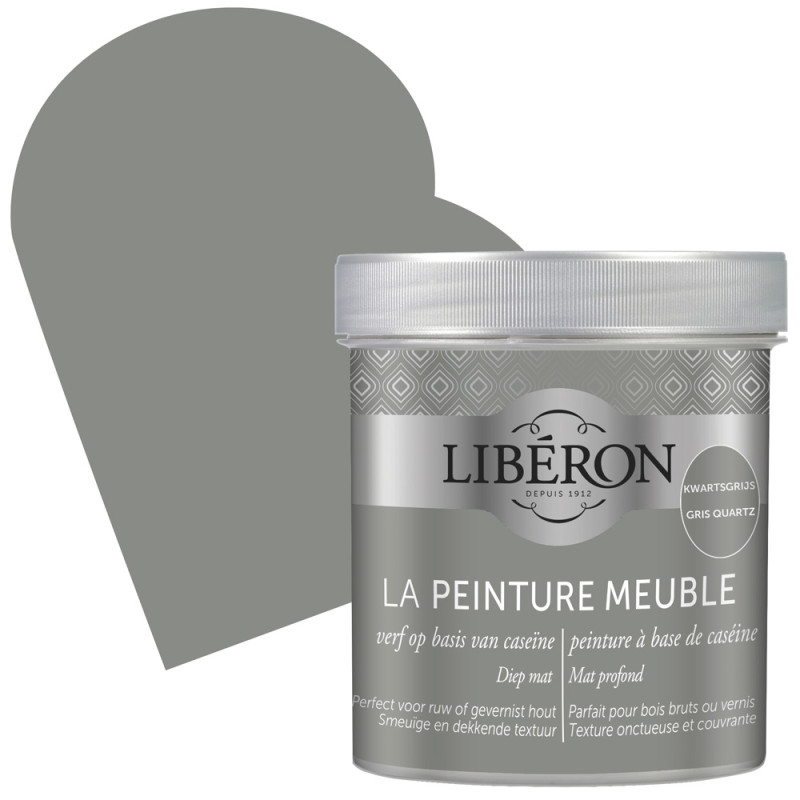 Peinture pour meubles à base de caséine Gris Quartz 0,5 L LIBERON