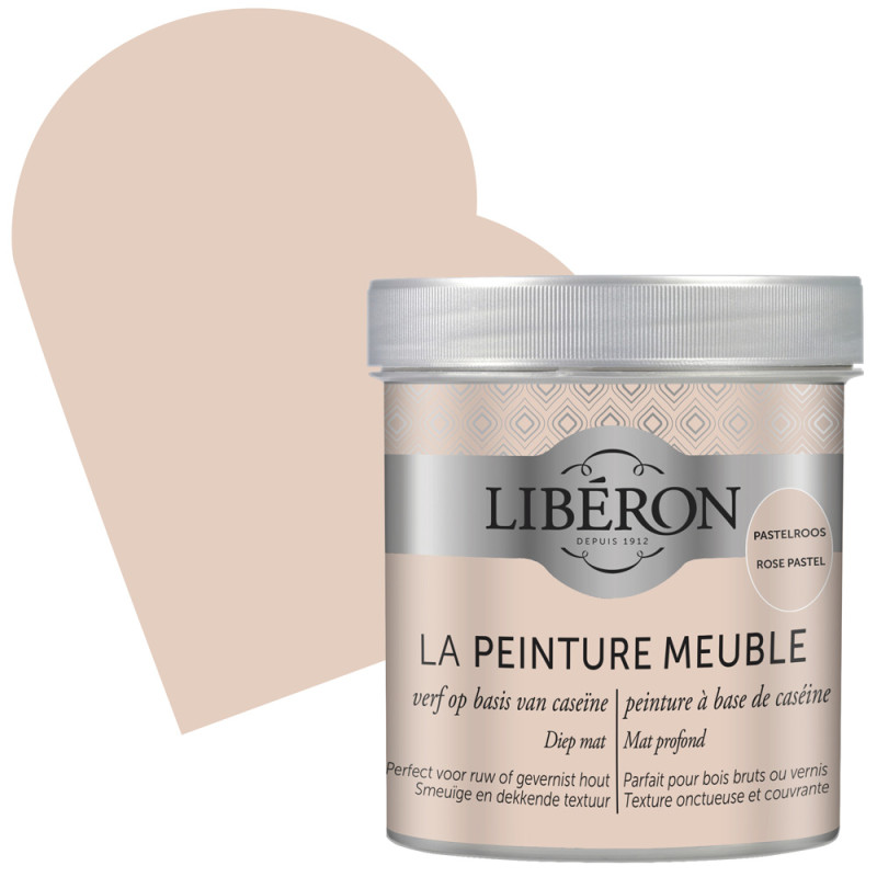 Peinture pour meubles à base de caséine Rose Pastel 0,5 L LIBERON