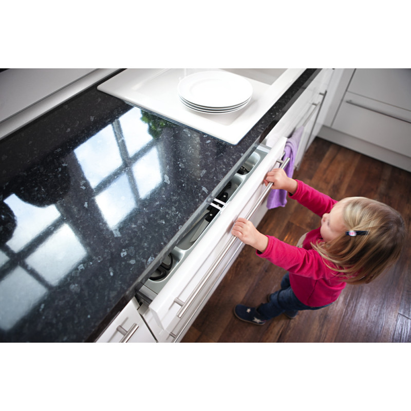 Système blocage tiroir Sina 4 pièces ABUS – Sécurité enfant | ABUS

