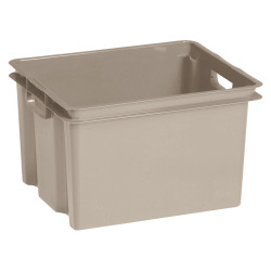 Box de rangement empilable Crownest taupe 30 L CURVER