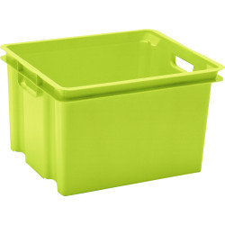 Box de rangement empilable Crownest vert citron 30 L CURVER