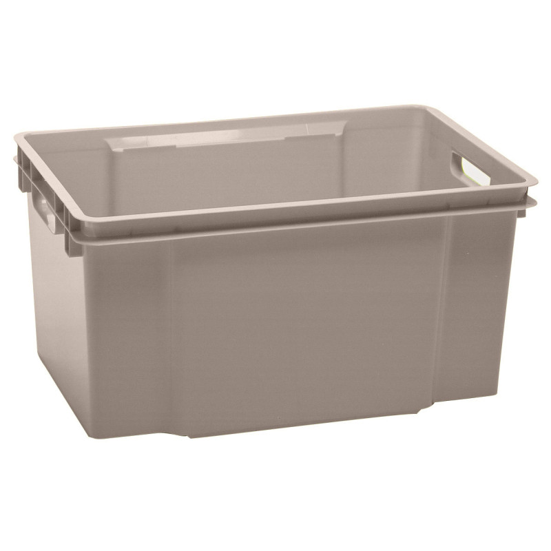 Box de rangement empilable Crownest taupe 50 L CURVER