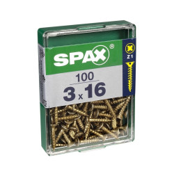 Vis TF Pozi jaune Ø 3 x 16 mm 100 pièces SPAX