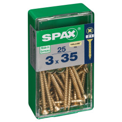 Vis TF Pozi jaune Ø 3 x 35 mm 25 pièces SPAX