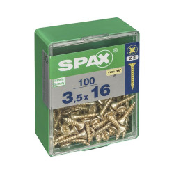 Vis Pozi Jaune 3.5x16mm – Lot de 100 | SPAX